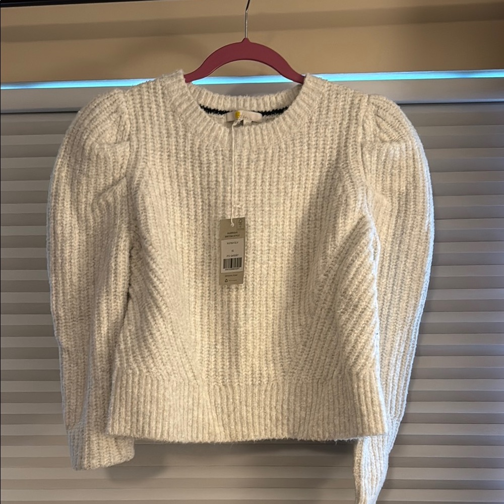 Boden White Crew Neck Sweater